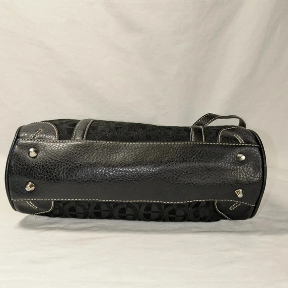 Etienne Aigner black signature canvas shoulder bag - Picture 4 of 9